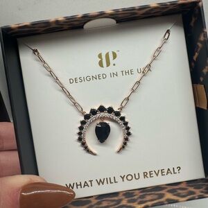 Elegant Black and Rose Gold Untamed BP Necklace